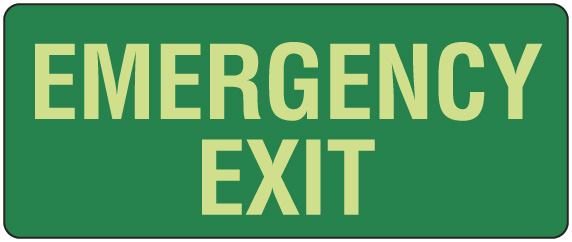 SIGN - ADHES - EMERGENCY EXIT ALARM EXIT - LUMI (200 X 450MM)